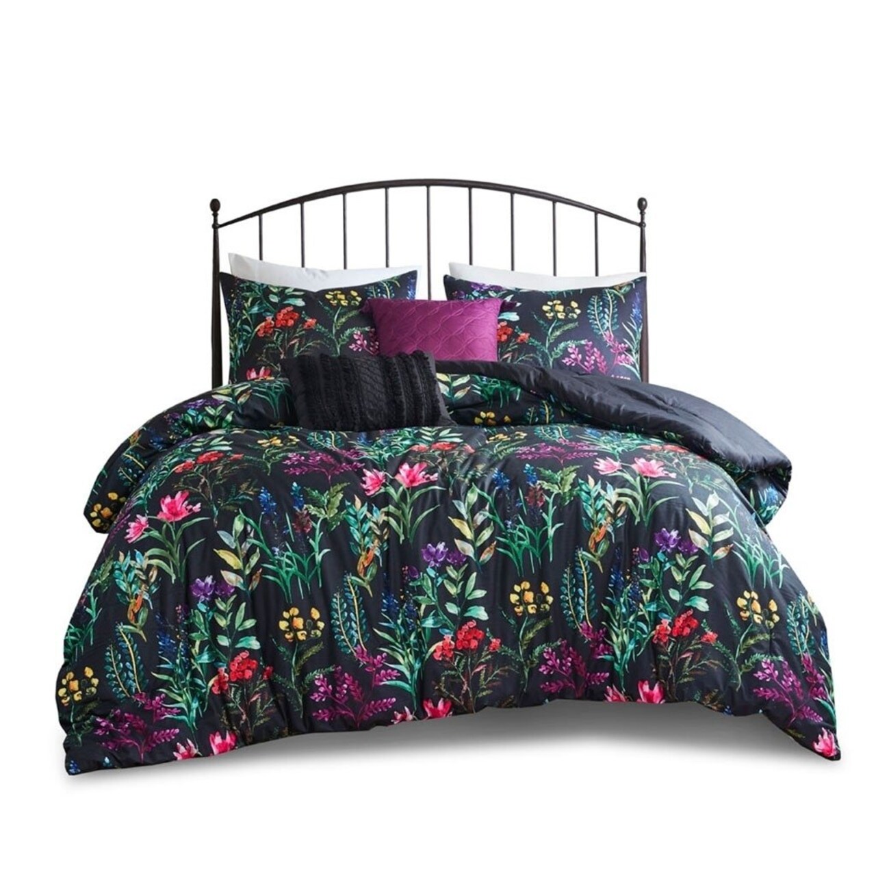 Gracie Mills Mars 5 Piece Floral Softspun Comforter Set - Grace-14461